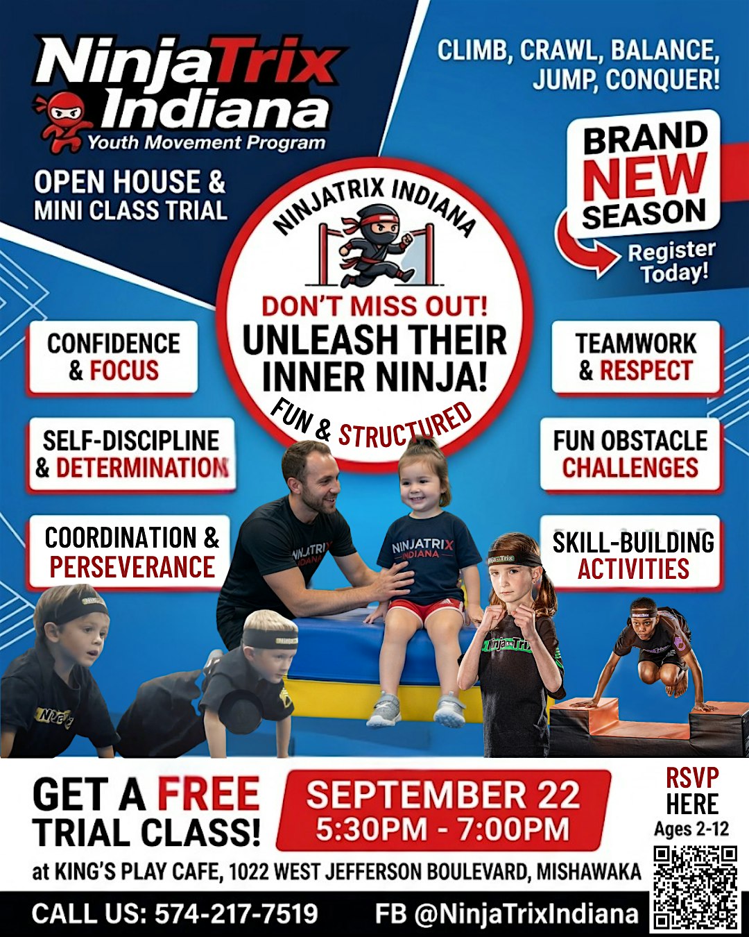 NinjaTrix Indiana Kickoff Open House & Free Trial Class | Mishawaka