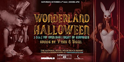 Wonderland Halloween Party | at National Miami Beach Hotel