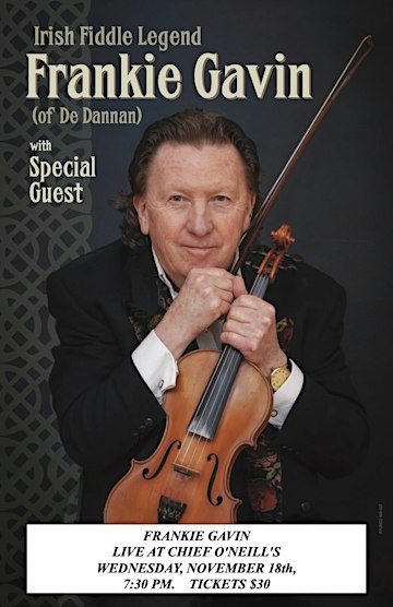 Frankie Gavin Live in Concert at Chief O'Neill's