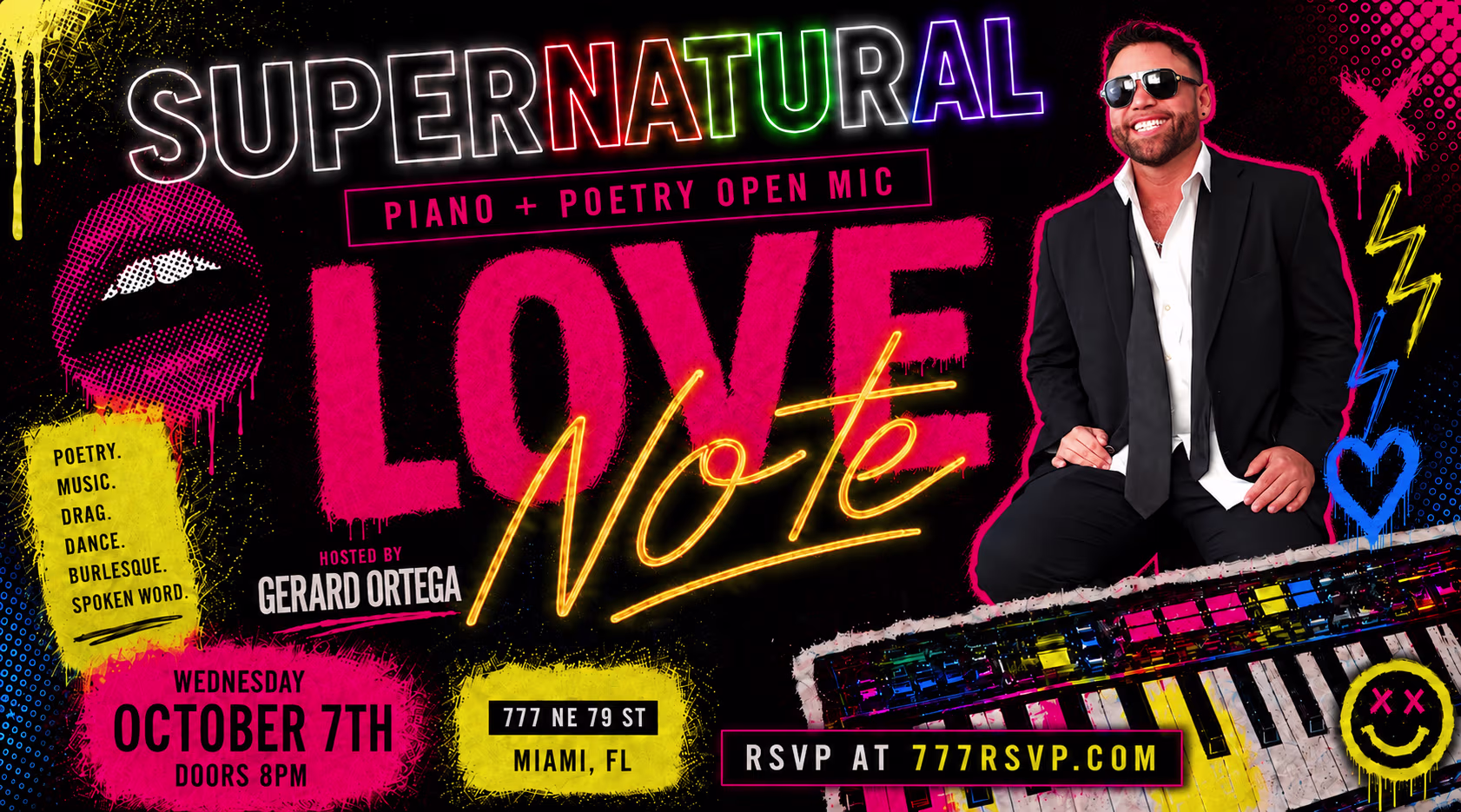 Love Note: Piano + Poetry Open Mic