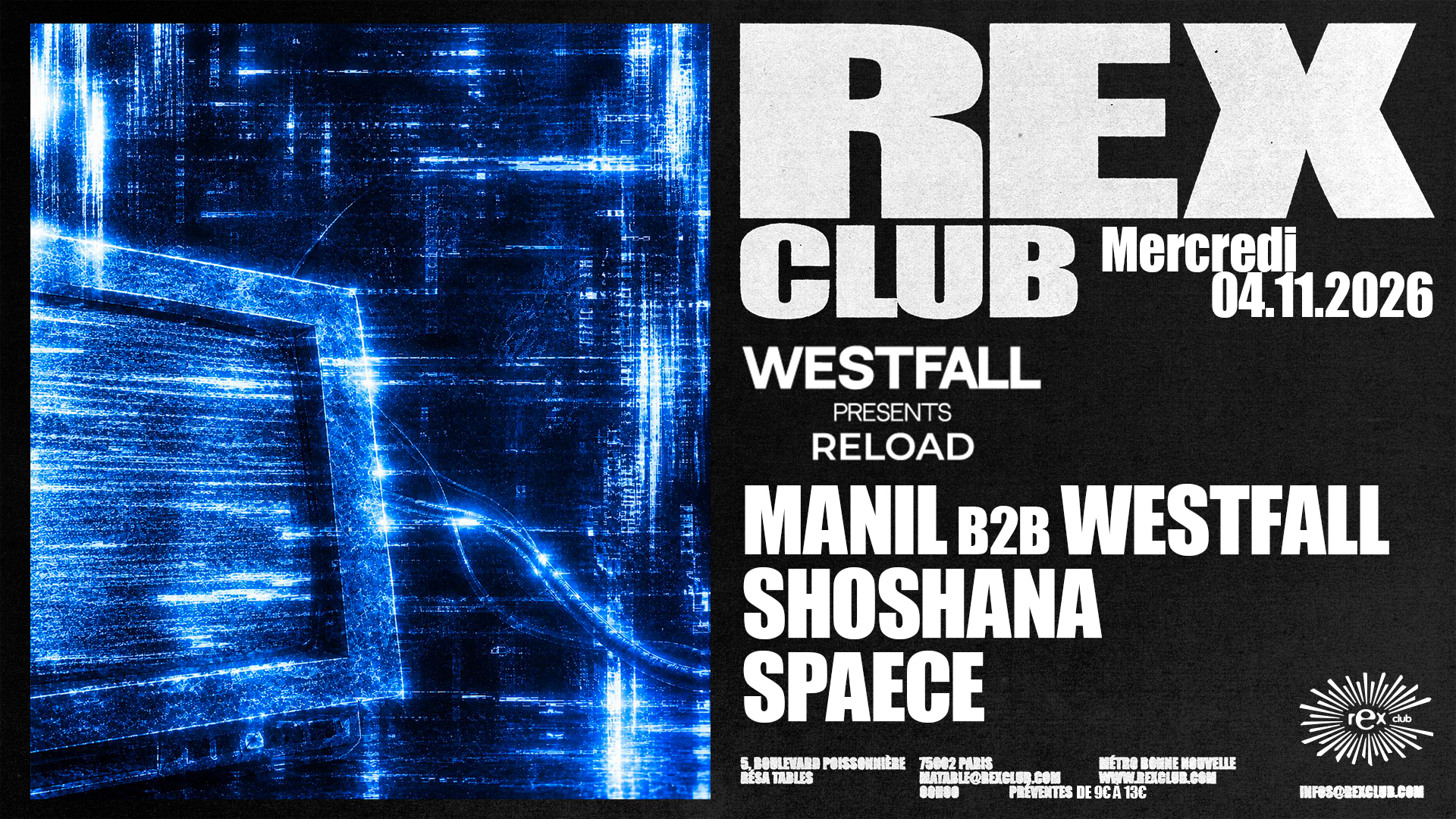 Westfall presents Reload: Manil b2b Westfall, Shoshana, Spaece
