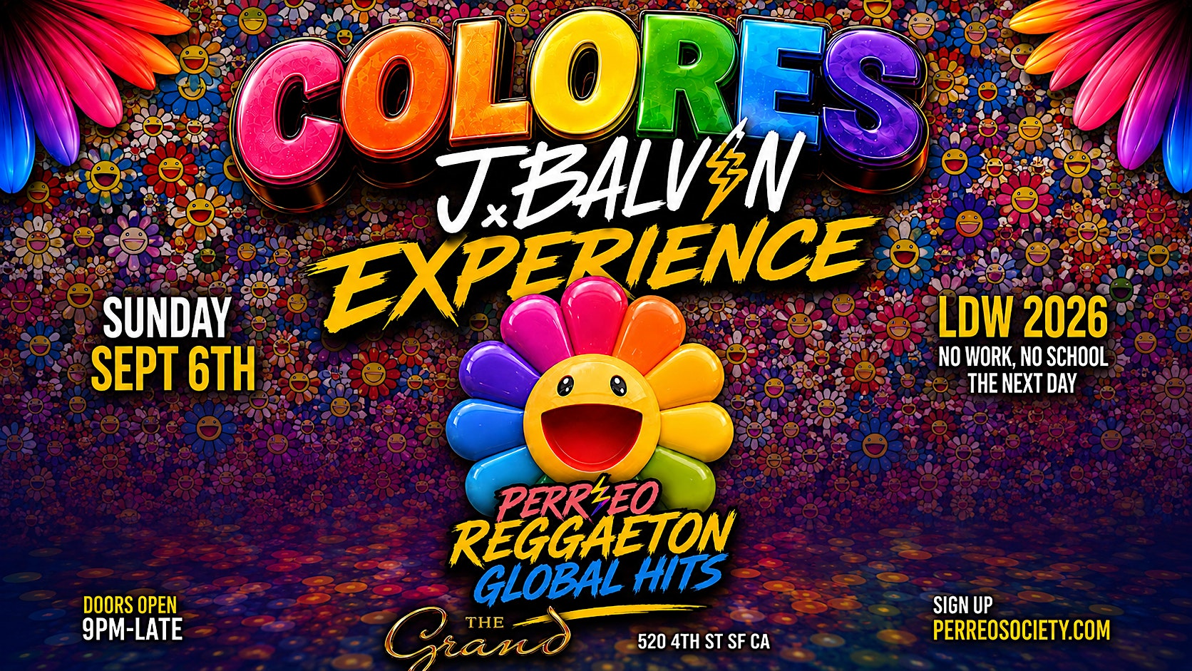 COLORES J BALVIN EXPERIENCE @ THE GRAND 9PM