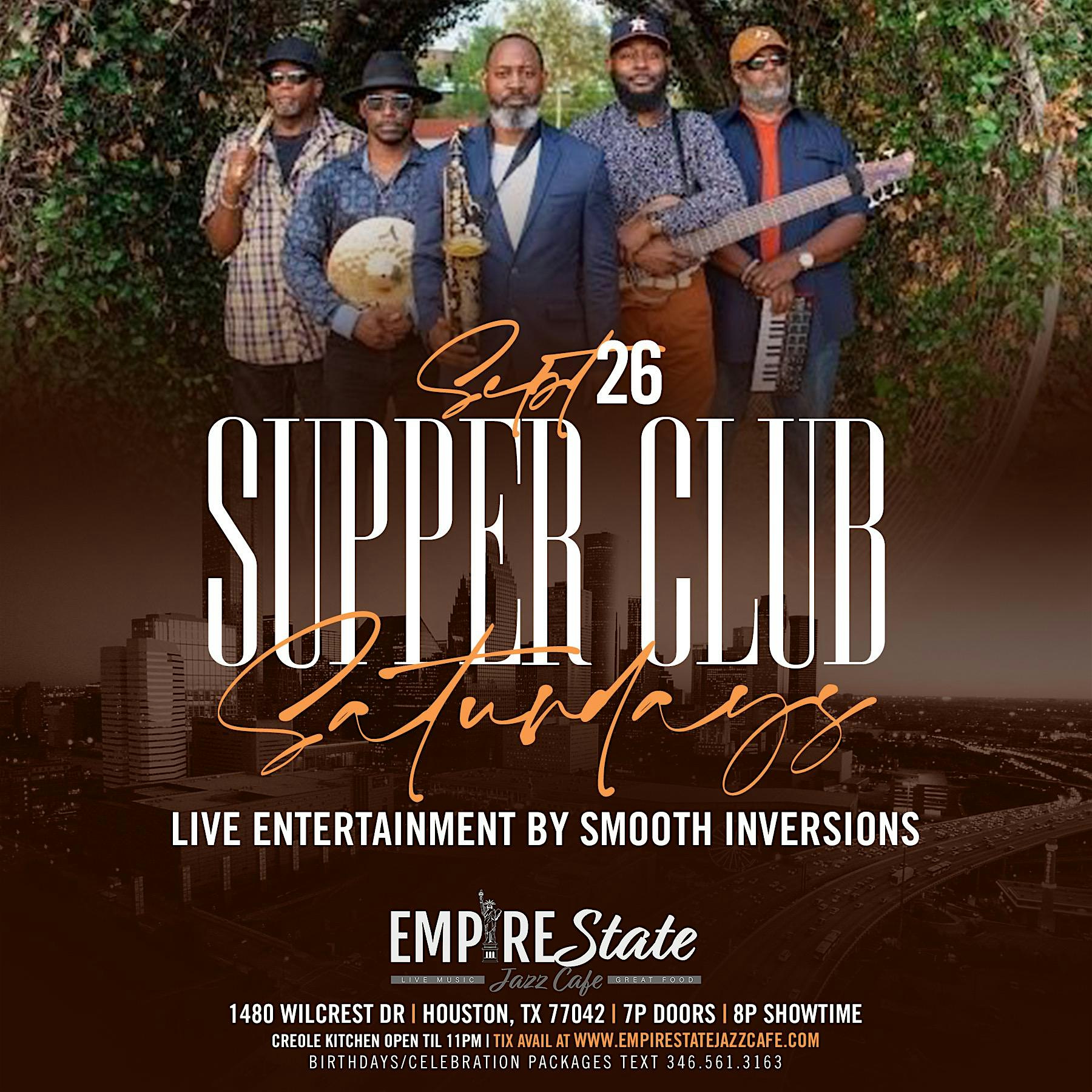 Smooth Inversions live at Supper Club Saturdays 9/26