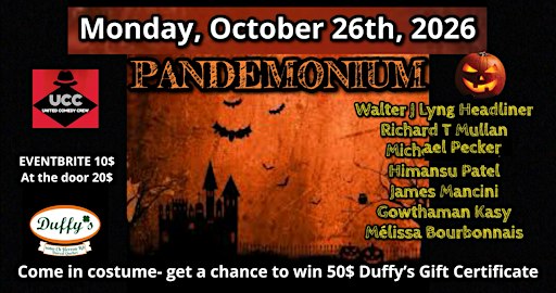 PANDEMONIUM UCC OCTOBER HALLOWEEN COMEDY