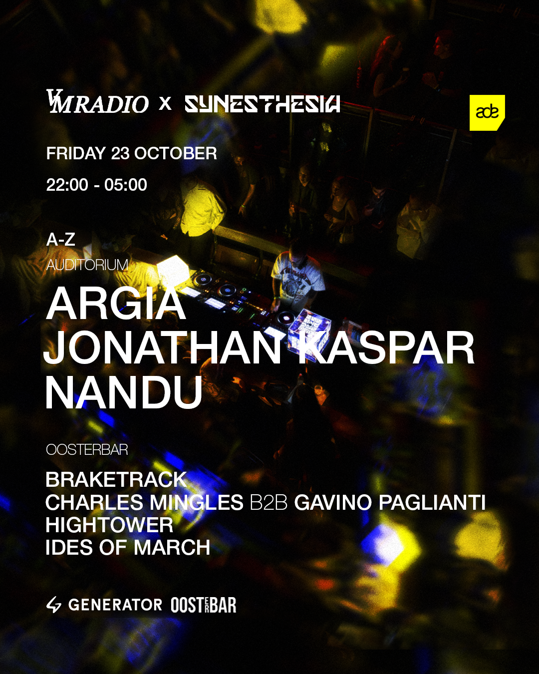 VM Radio x Synesthesia - ADE with Argia, Jonathan Kaspar, Nandu