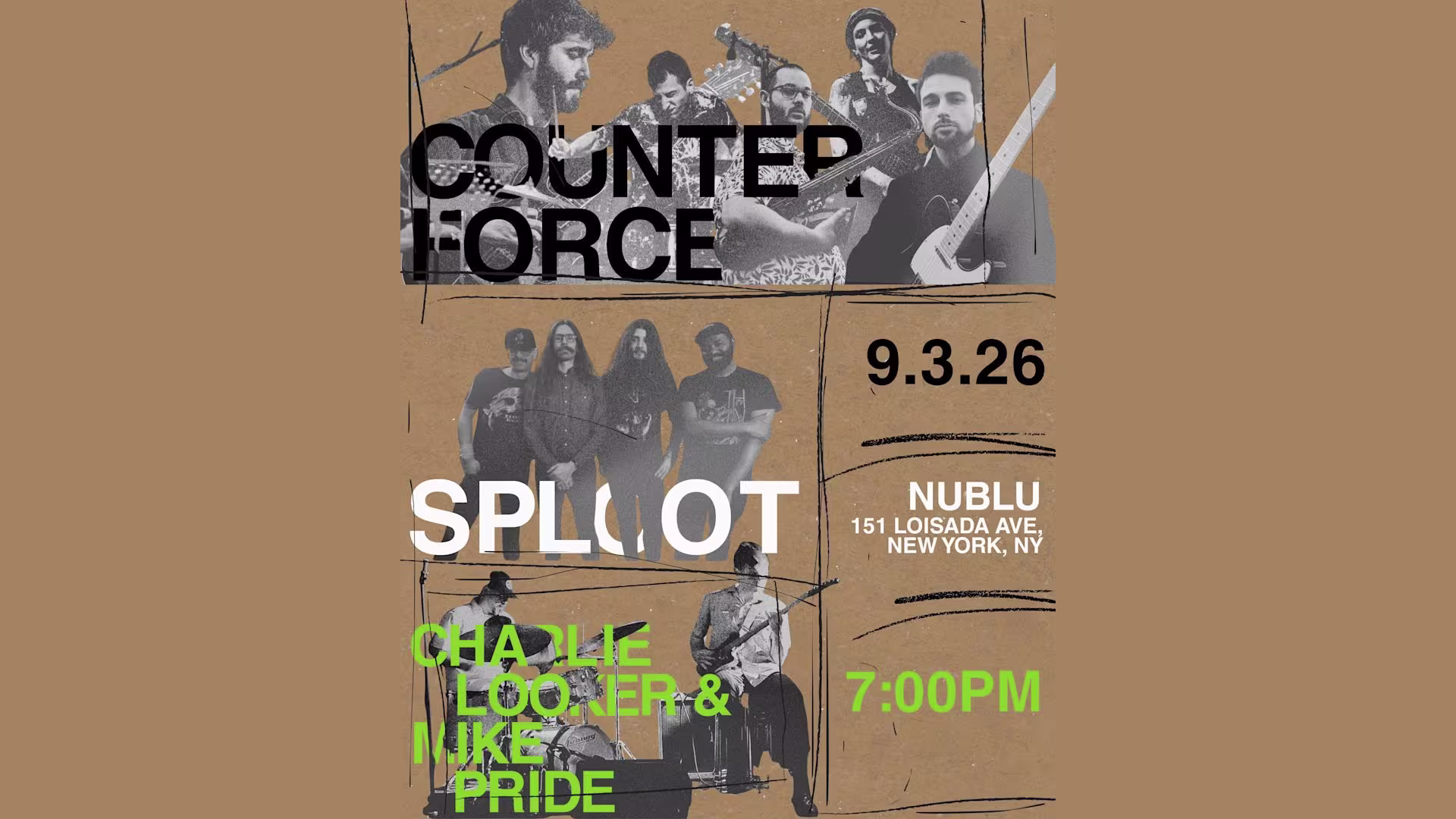 Counter Force, Sploot, Charlie Looker & Mike Pride