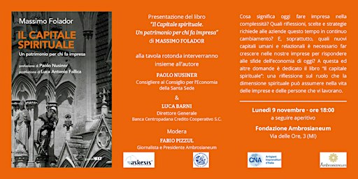 Presentazione del nuovo libro "Il Capitale spirituale" di Massimo Folador