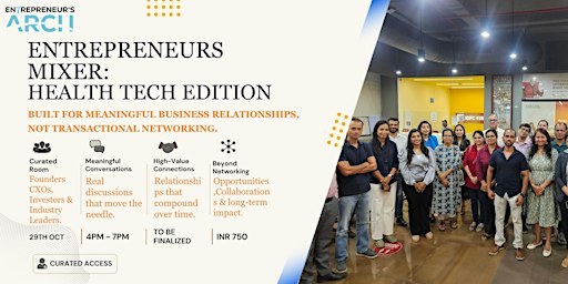 Startup Founder's Mixer Health Tech (Mumbai)