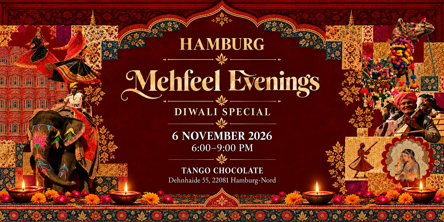✨ MEHFEEL EVENINGS – DIWALI SPECIAL | HAMBURG ✨