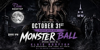 Monster Ball- NYC Best Halloween Party @ Elsie Rooftop & Penthouse 10/31