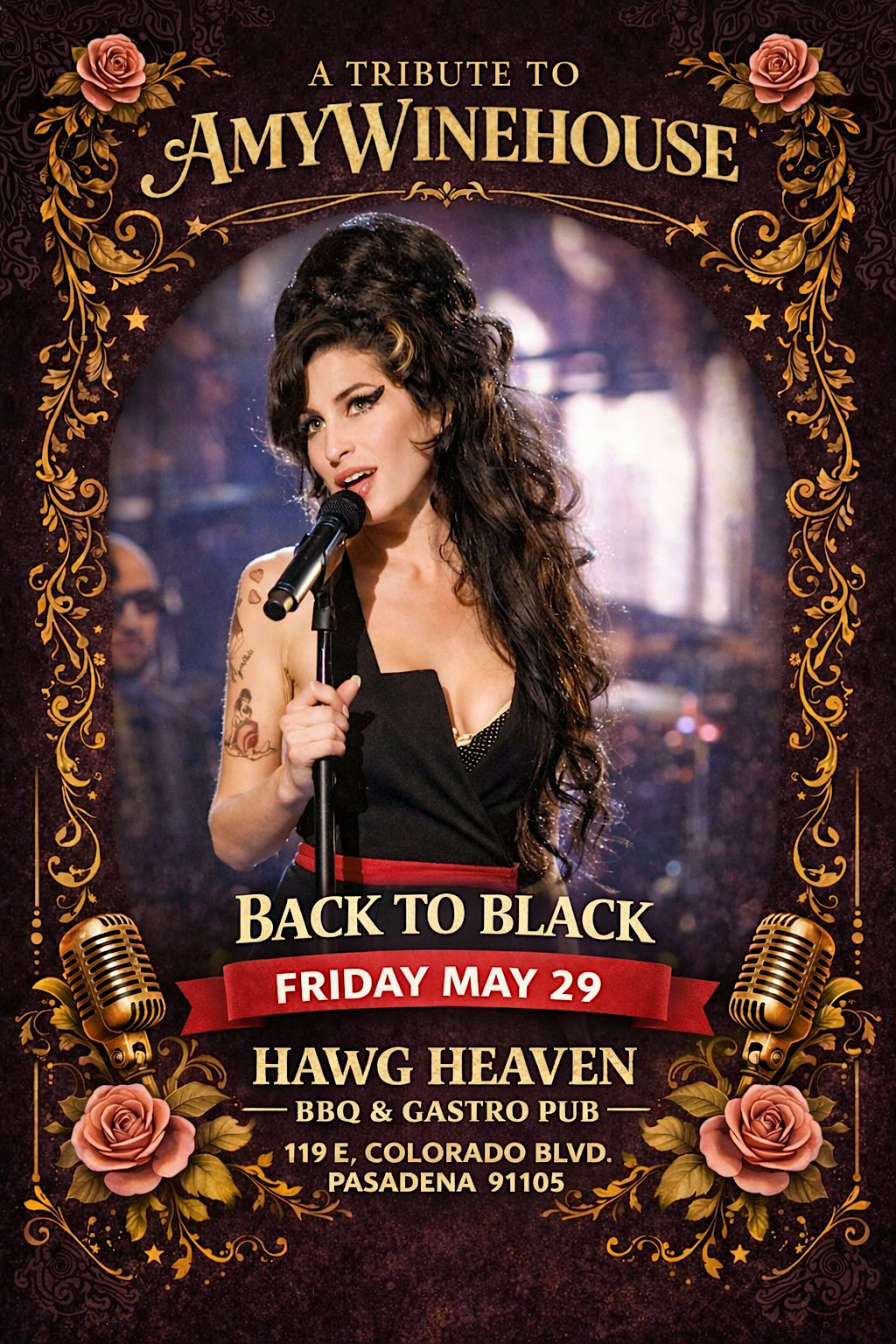 AMY WINEHOUSE TRIBUTE and Dinner Show: Back to Black
