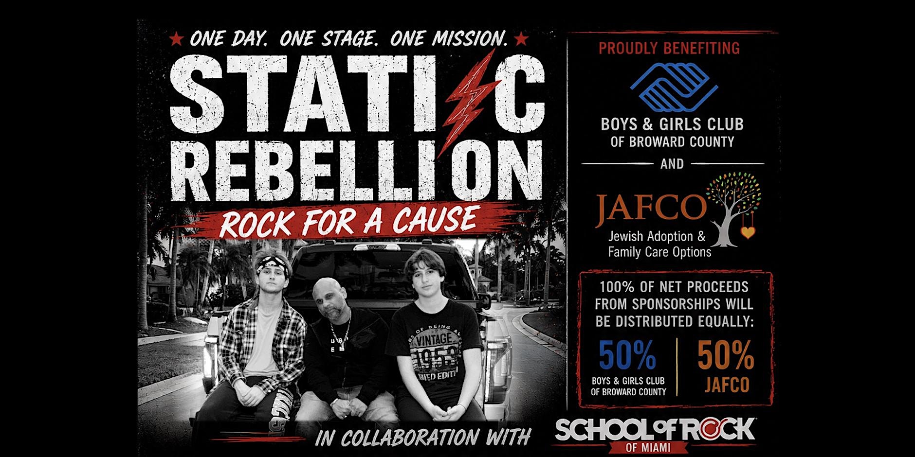 Static Rebellion Rock for A Cause in Partnership with School of Rock Miami