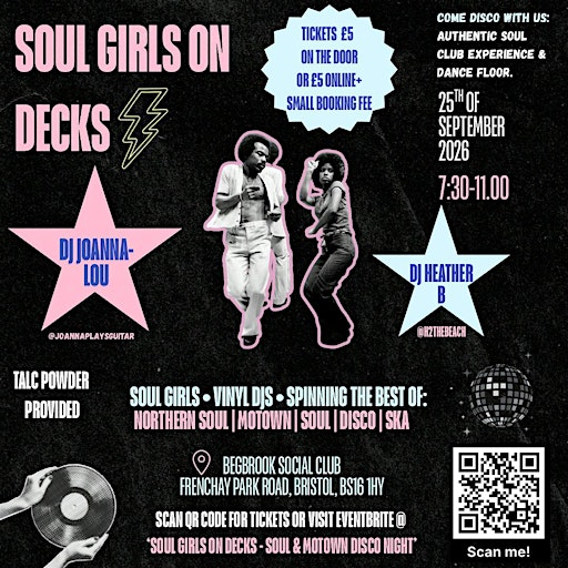 Soul Girls On Decks - Soul & Motown Disco Night