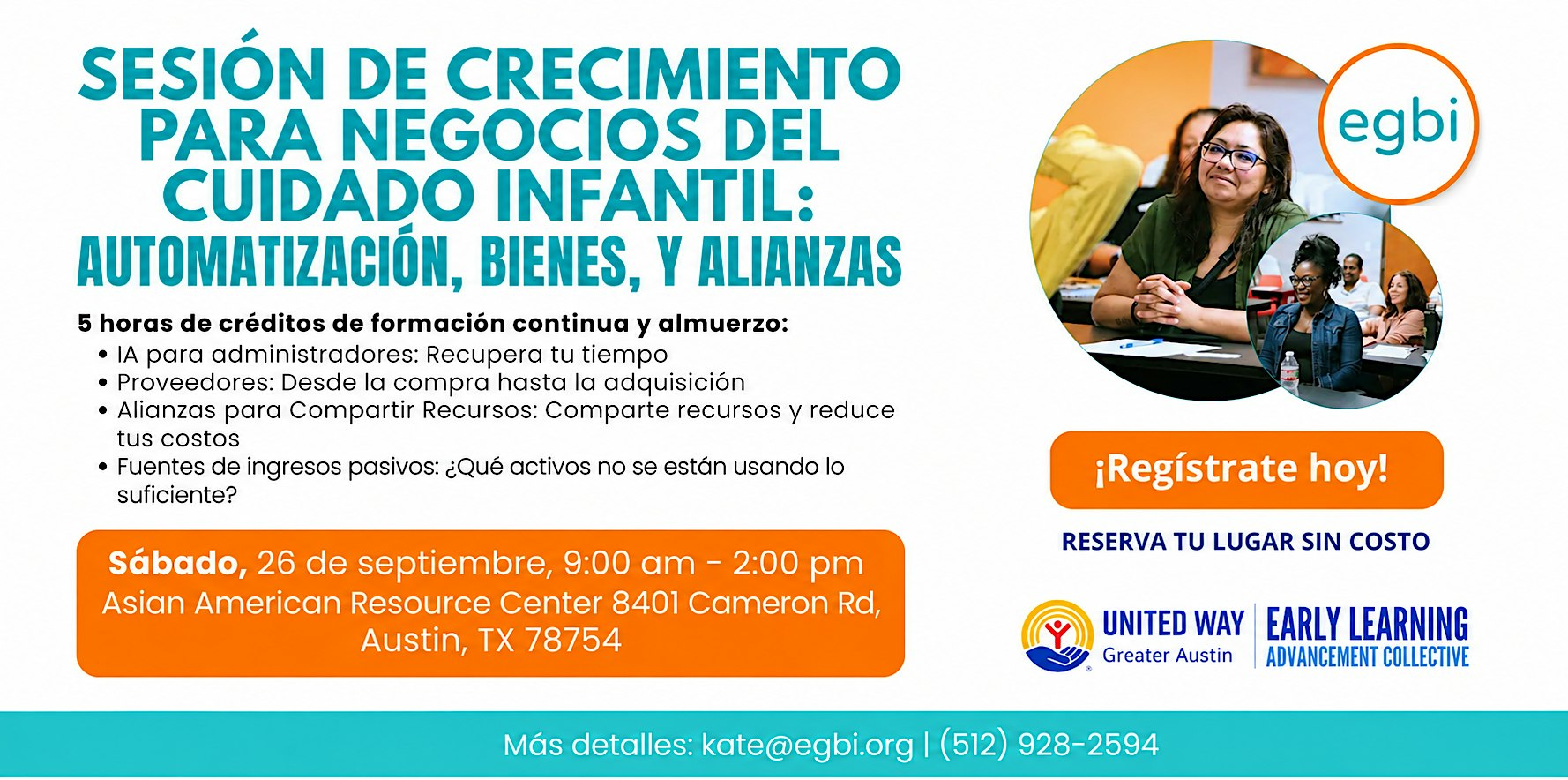 Sesión de Crecimiento para Negocios del Cuidado Infantil