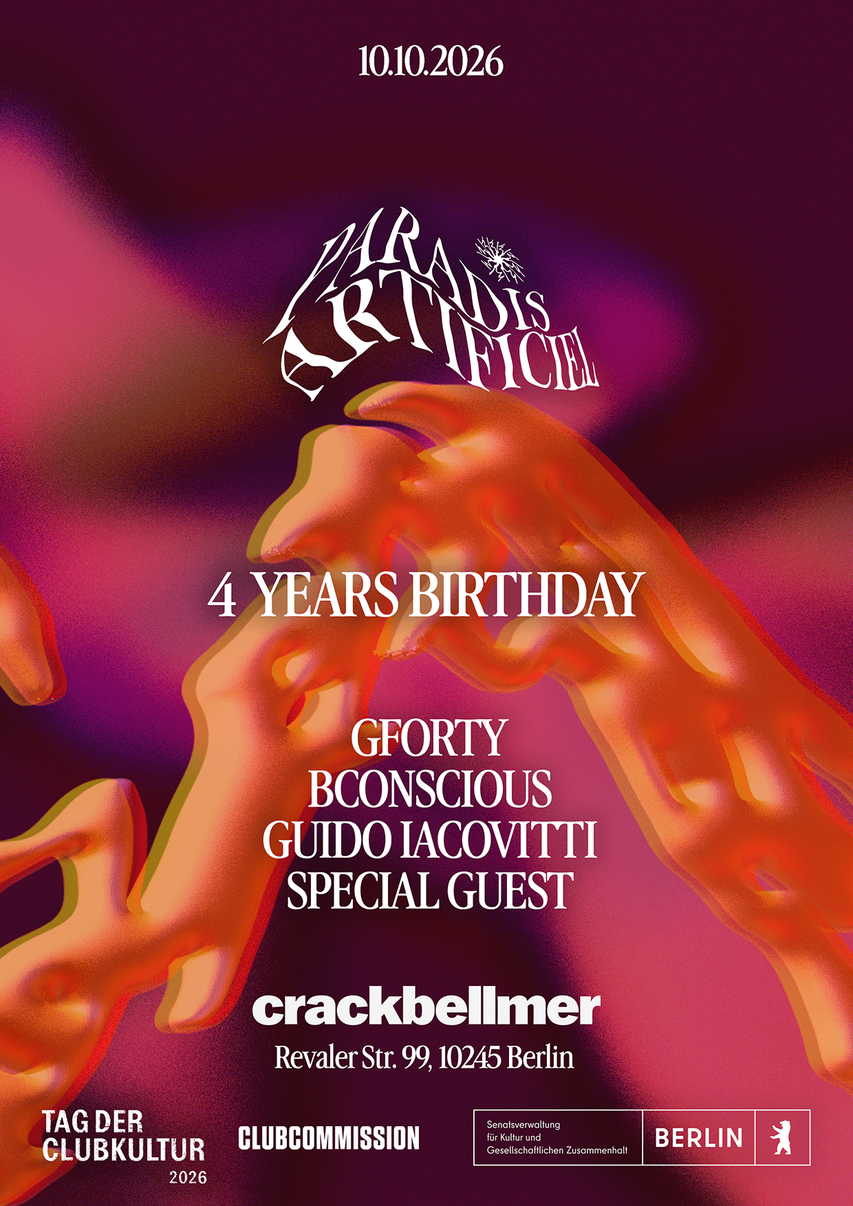 Paradis Artificiel (4 YEARS ANNIVERSARY) ✦ TAG DER CLUBKULTUR 2026