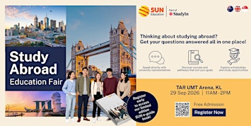 Study Abroad Education Fair – TAR UMT Kuala Lumpur