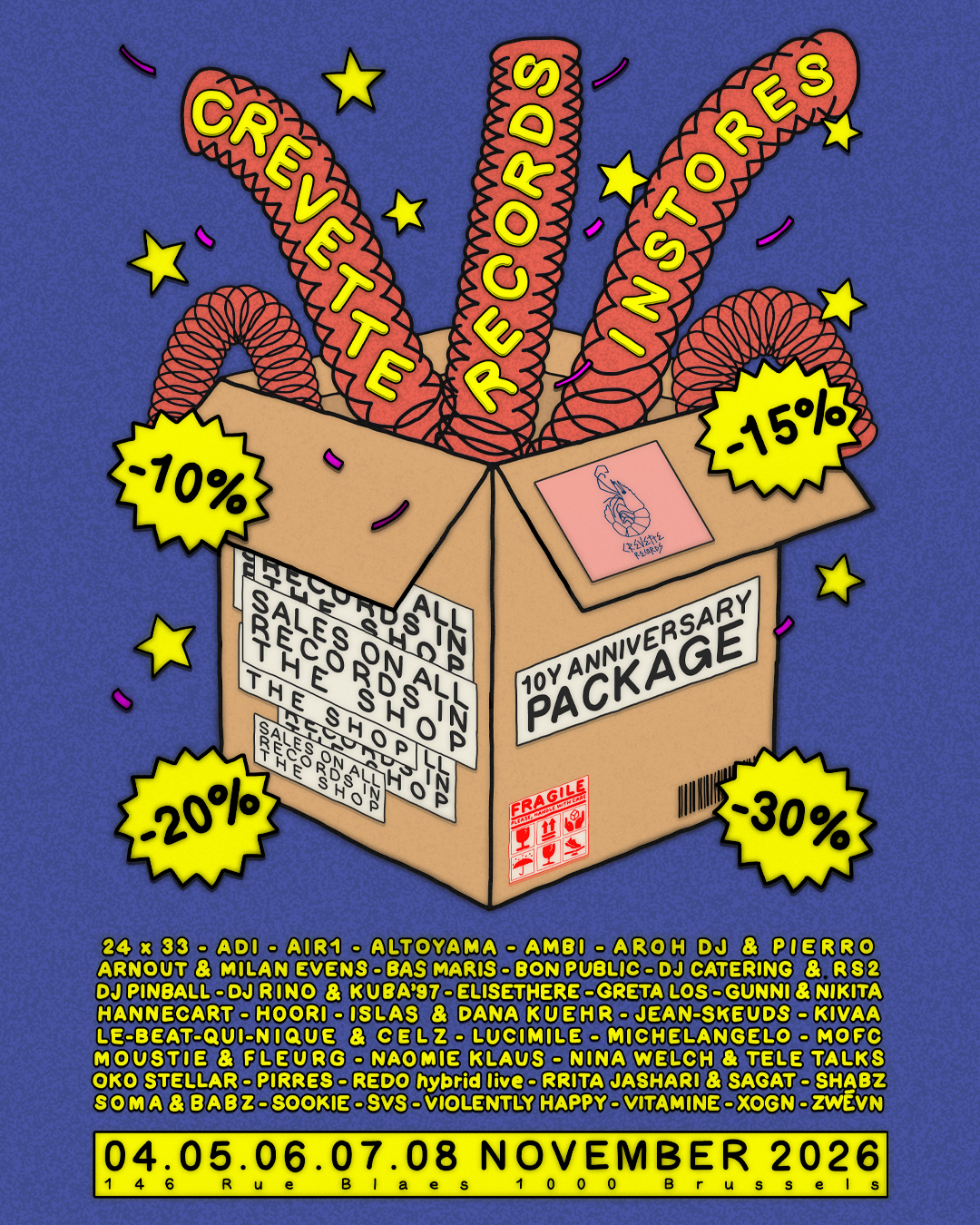 CREVETTE RECORDS - 10 YEAR ANNIVERSARY - INSTORE SESSIONS
