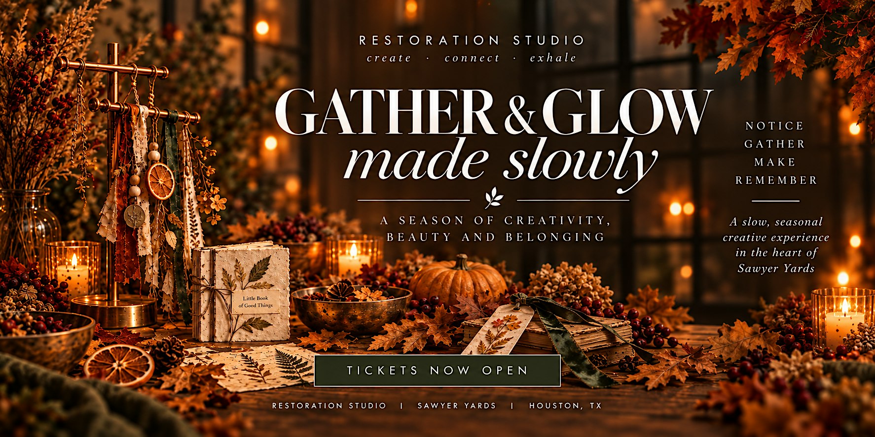 Gather & Glow: A Cozy Fall Creative Workshop in Houston