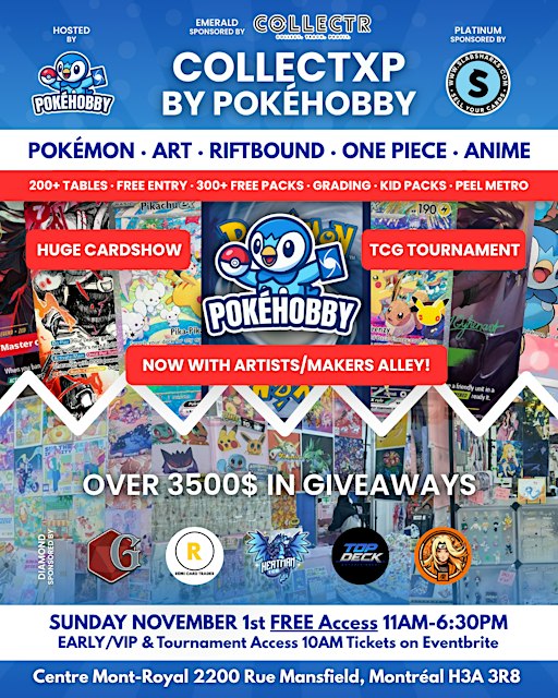 PokéHobby's CollectXP Montréal Card Show & Artist Alley - Pokémon, TCG, Art