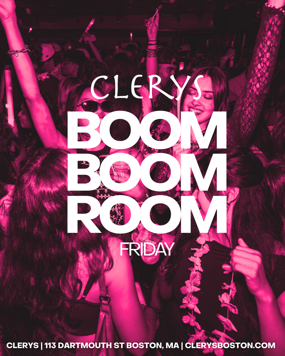 Clerys Boom Boom Room Friday RSVP