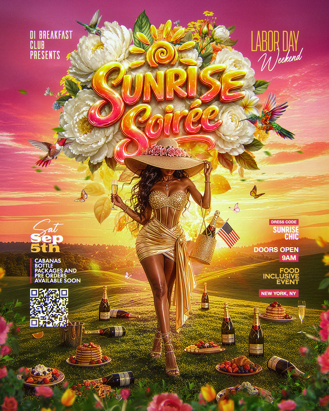 Sunrise Soirée 
Breakfast Day Party