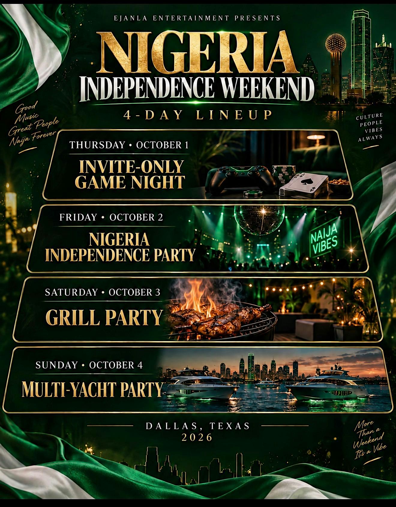 NIGERIA INDEPENDENCE WEEKEND 2026