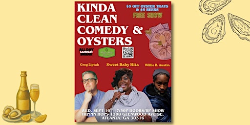 Kinda Clean Comedy & Oysters 9/16/26