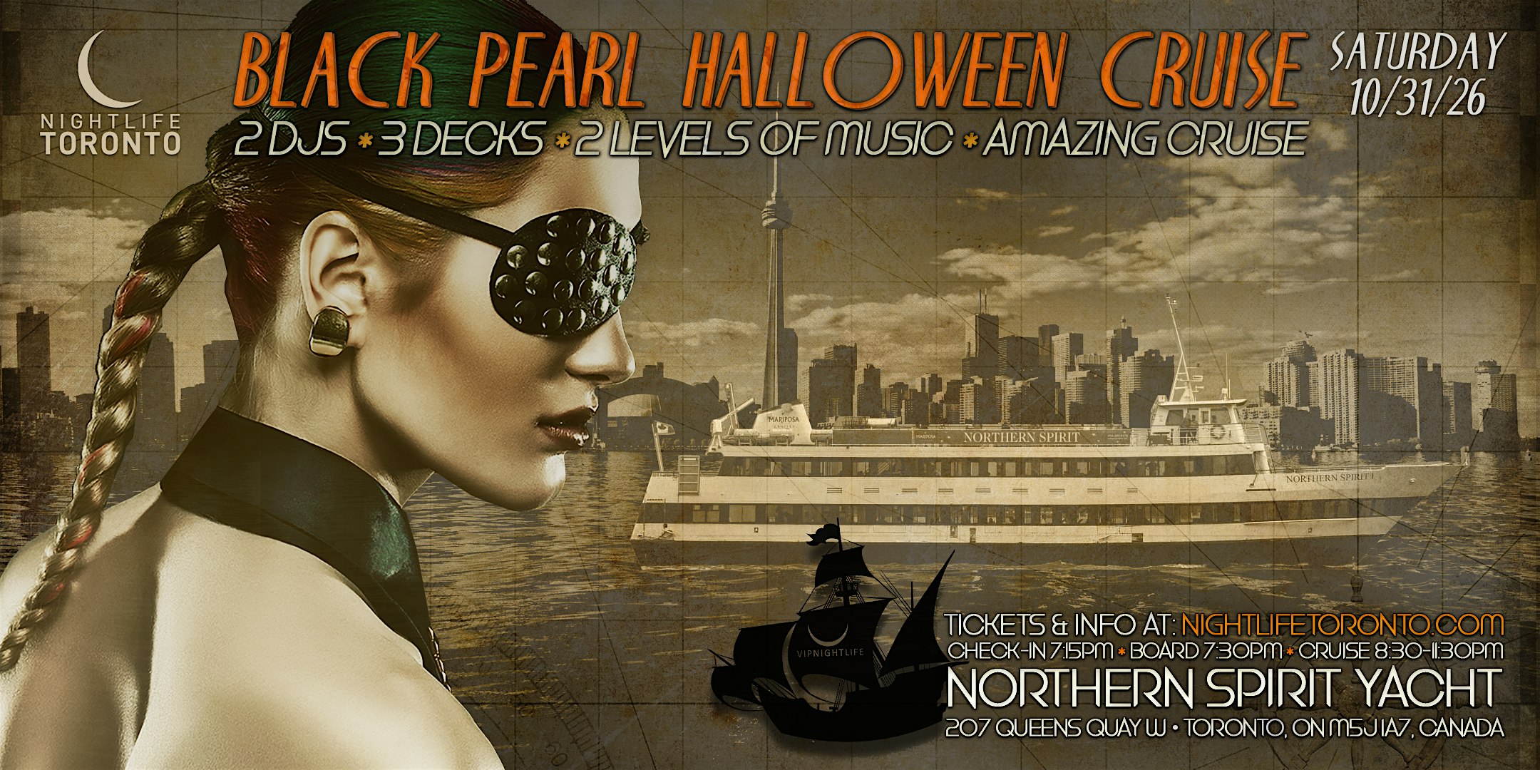 Toronto Halloween Party Cruise - The Black Pearl