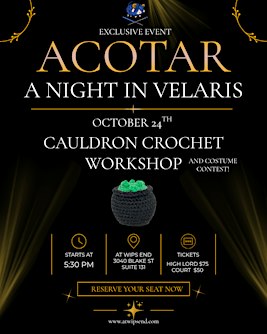 A Night in Velaris Cauldron Crochet Workshop