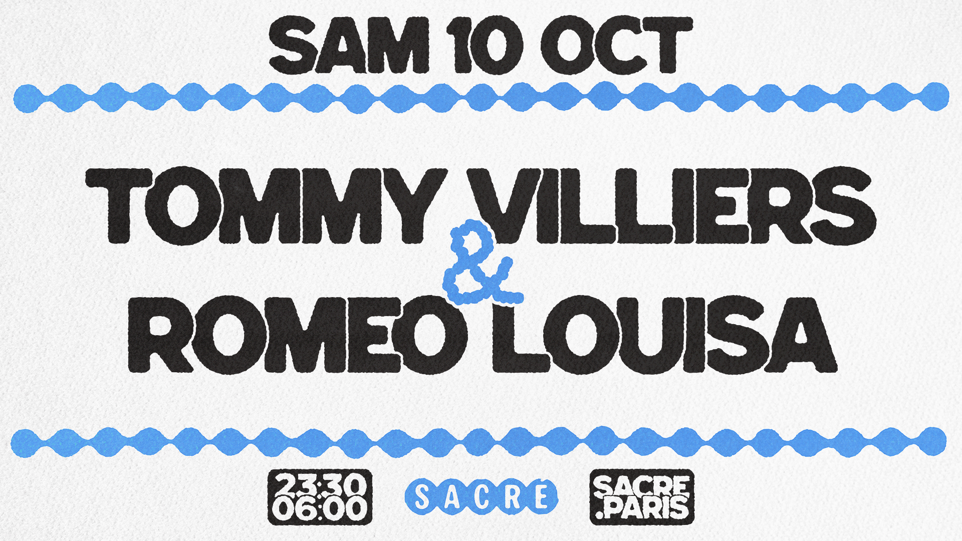 Sacré présente: Tommy Villiers & Romeo Luisa