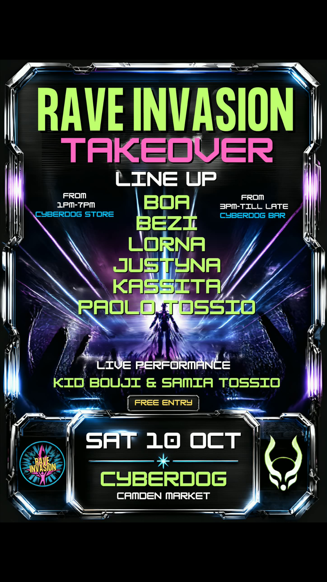 Rave Invasion Take Over Cyberdog Store & Cyberdog Rooftop Bar