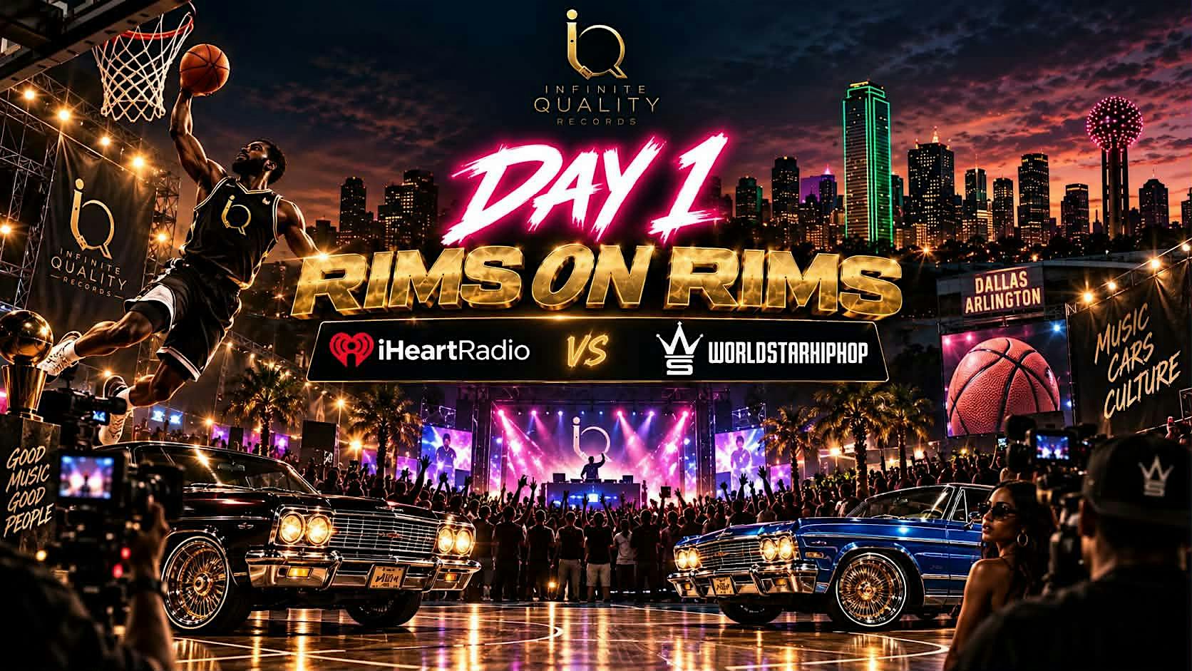 F.O.M. FEST DAY 1  Rims on Rims Celebrity Basketball Game & Car Show | Da