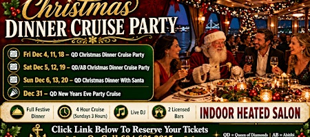 QD Christmas Dinner & Dance Cruise - Dec 18th