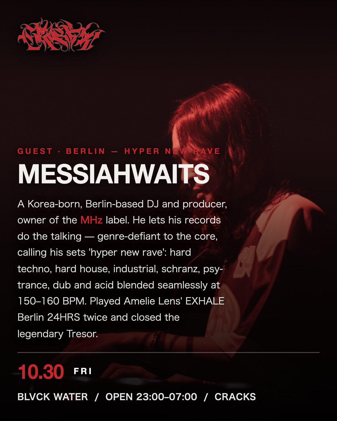 HARD TECHNO 'CRACKS' with Messiahwaits(MHz, Berilin), FENGX2