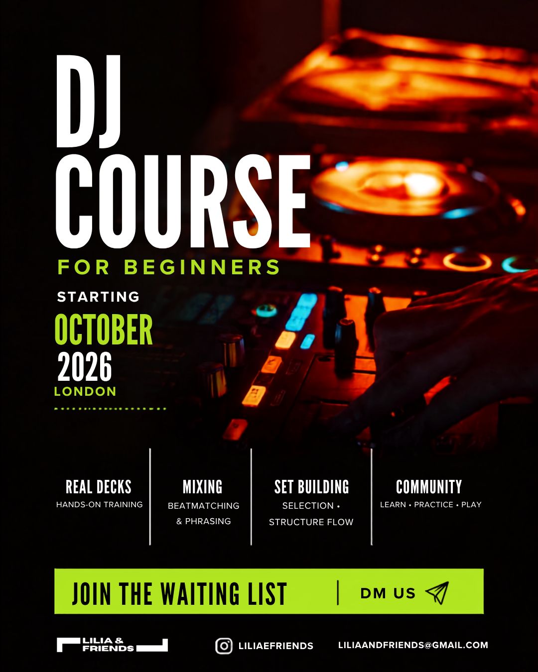 Beginner DJ Course by Lilia & Friends