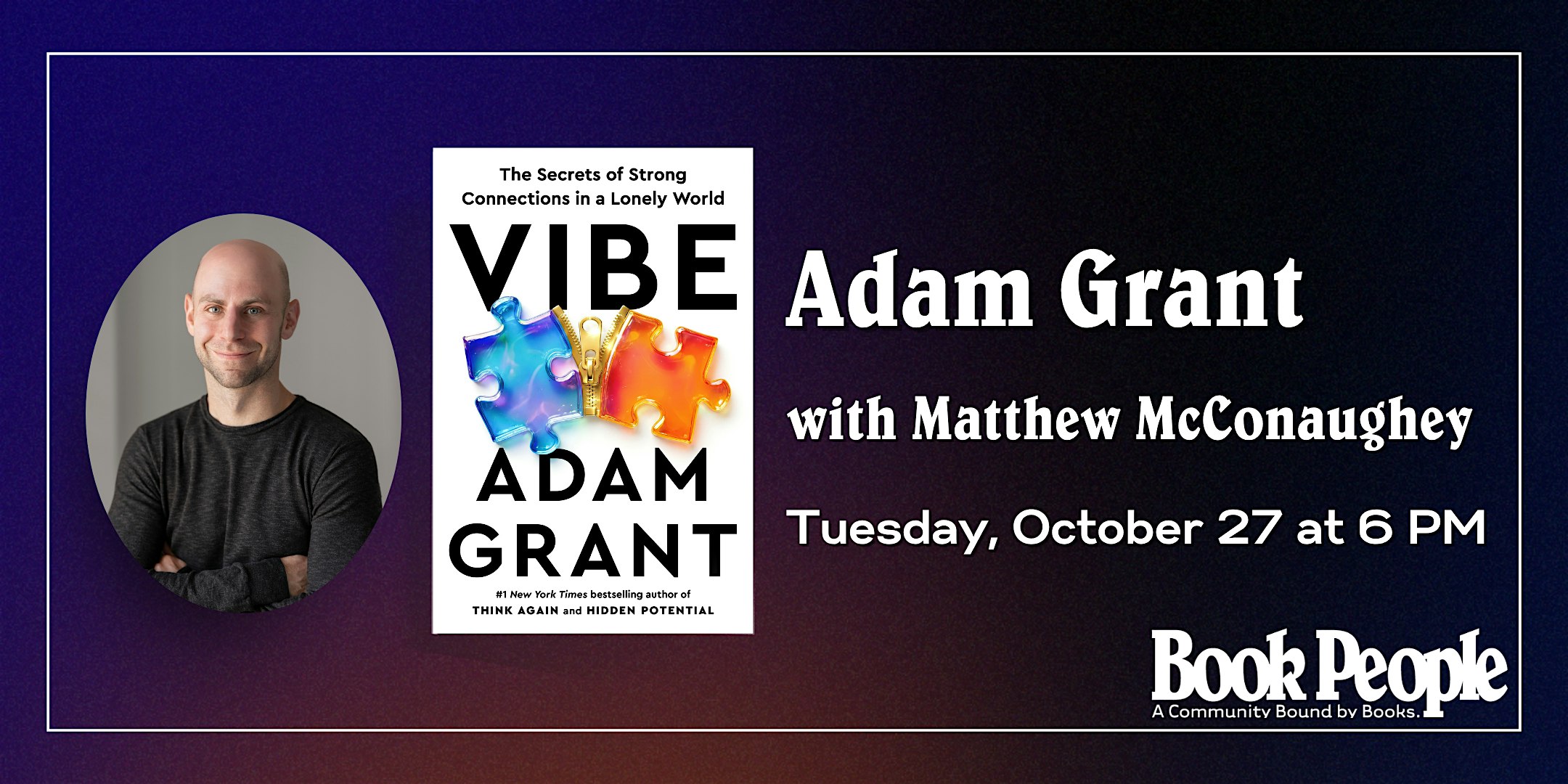 BookPeople Presents: Adam Grant - Vibe
