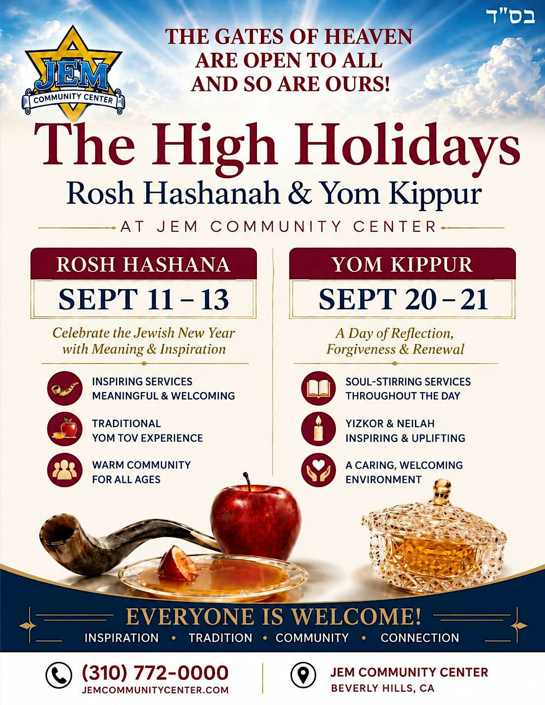 Free Yom Kippur Services 2026