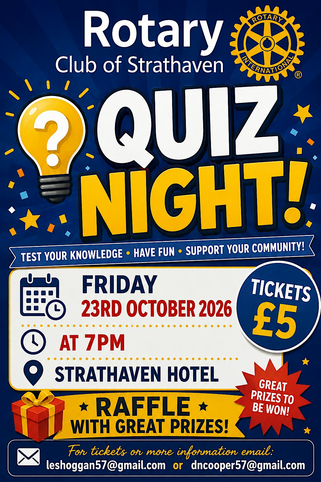 Rotary Club of Strathaven Quiz Night 2026