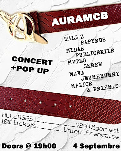 AURAMCB CONCERT + POP UP