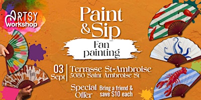 Paint & Sip | Fan Painting Edition