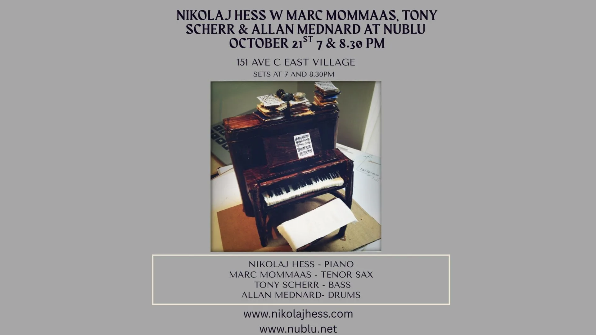 Nikolaj Hess W Marc Mommaas, Tony Scherr & Allan Medard