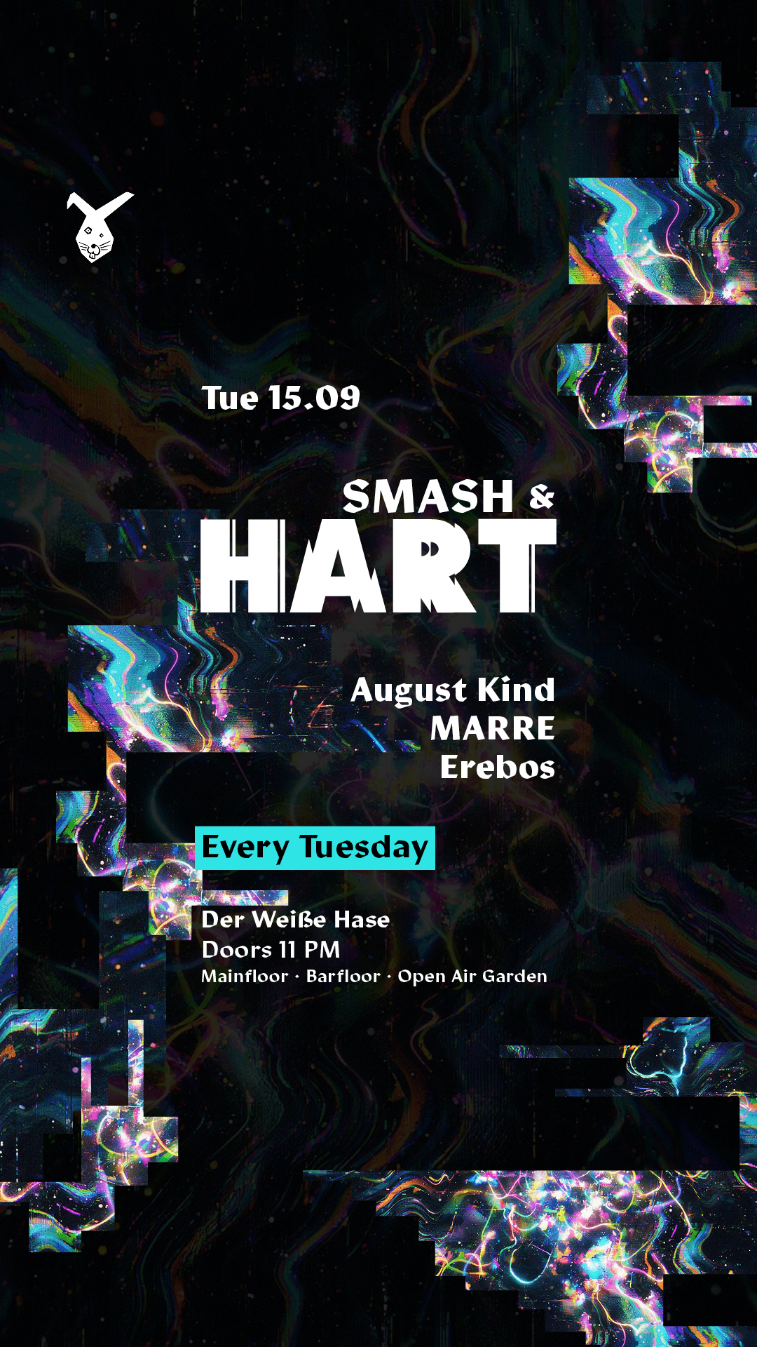 Smash & HART ◢◤ Tuesday Rave & Open Air Garden [free entry until midnight*]