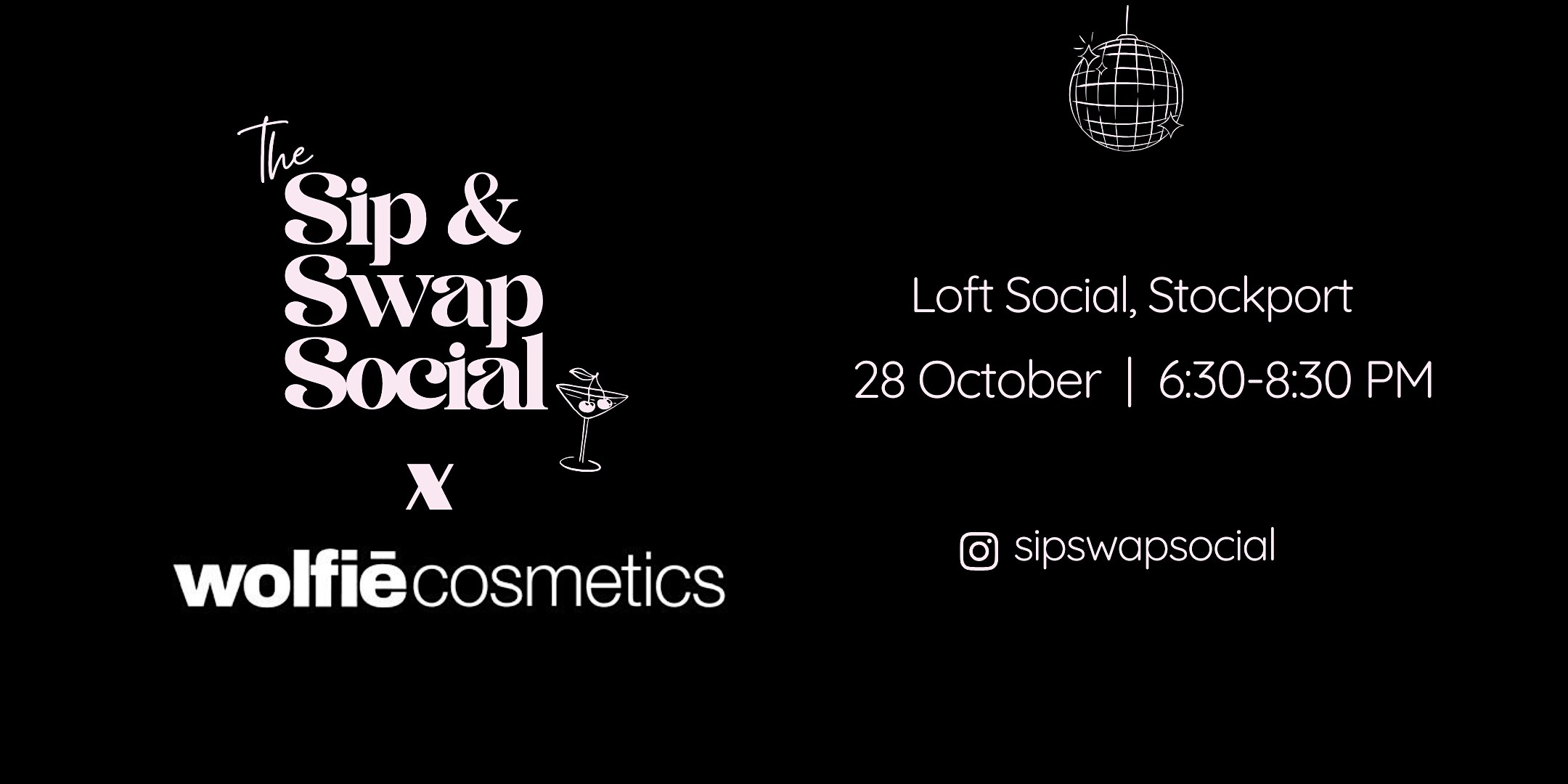 Sip & Swap Social X Wolfie Cosmetics