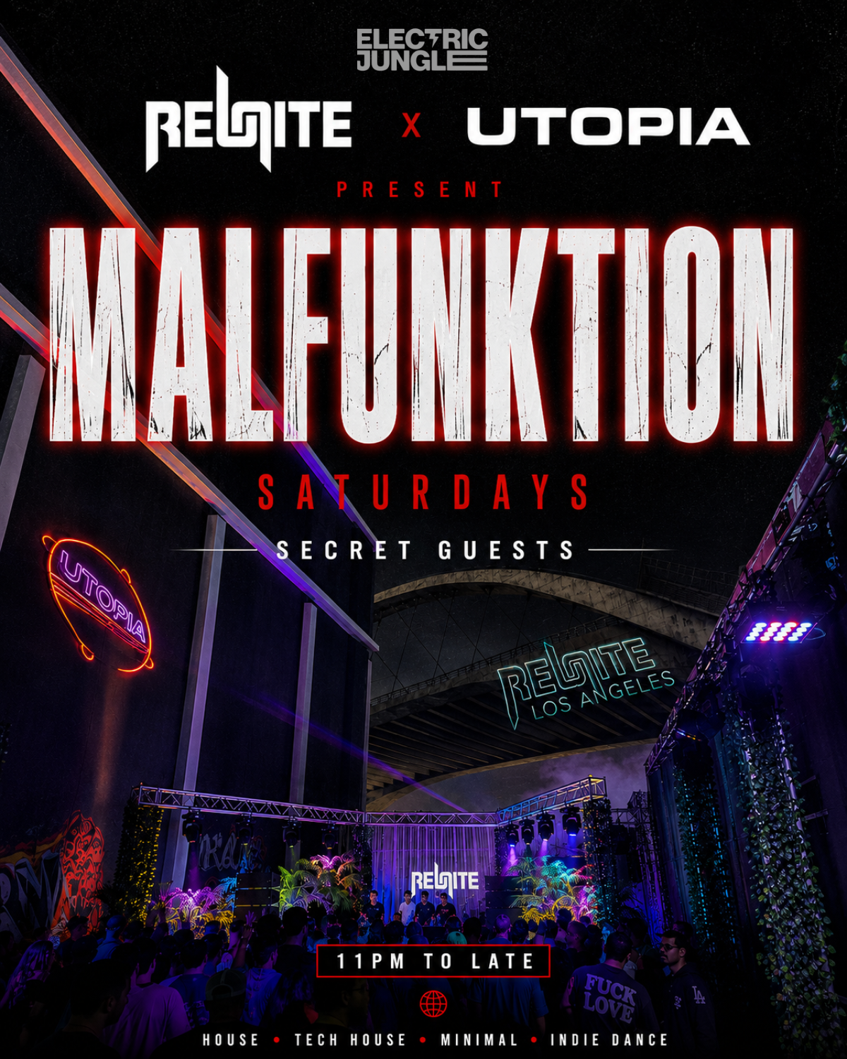 UTOPIA x REUNITE = MALFUNKTION - Saturday
SECRET GUEST HEADLINER