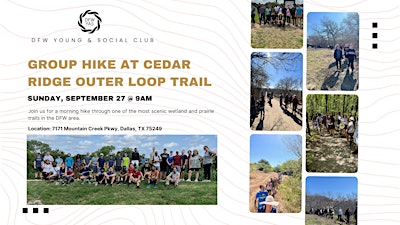 Group Hike at Cedar Ridge Outer Loop Trail