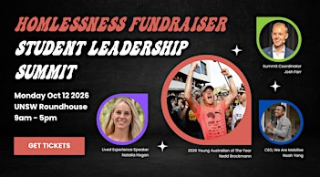 Homelessness Fundraiser: Student Leadership Summit (Sydney)