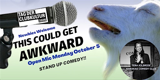 This Could Get Awkward English STANDUP COMEDY! 3€ Wine! Tag der Clubkulture
