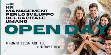 OPEN DAY MASTER MACU - HR MANAGEMENT PER LO SVILUPPO DEL CAPITALE UMANO