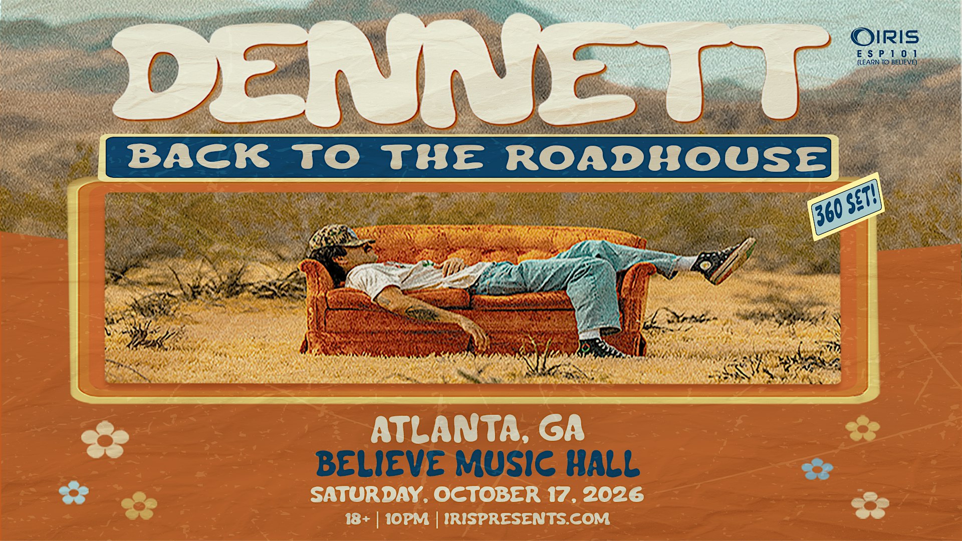 Iris Presents: DENNETT @ Believe Music Hall | Sat, Oct 17th!