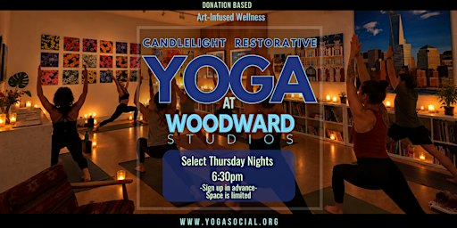 Candlelight Restorative Yoga at Woodward Studios | Yoga Social Denver